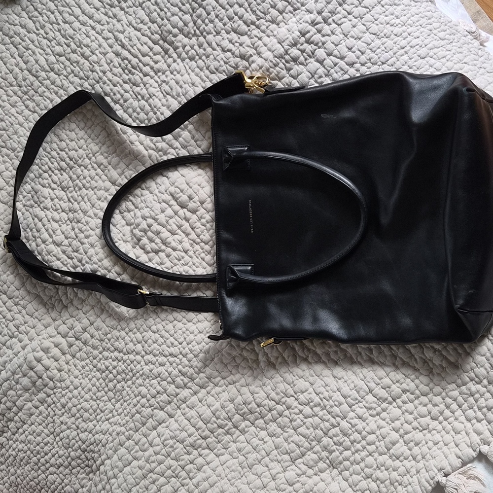 WANT Les Essentiels O' Hare Black Leather Tote and Crossbody